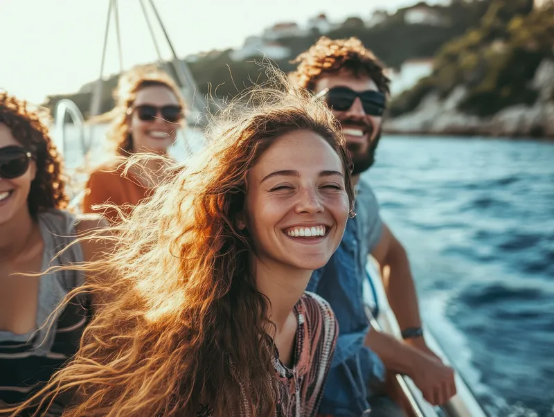 Family Friends Gathering Athens Catamaran